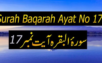 Surah Baqarah Ayat 17 (Verse) with Urdu & English Translation