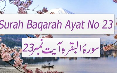 Surah Baqarah Ayat 23 (Verse) with Urdu & English Translation